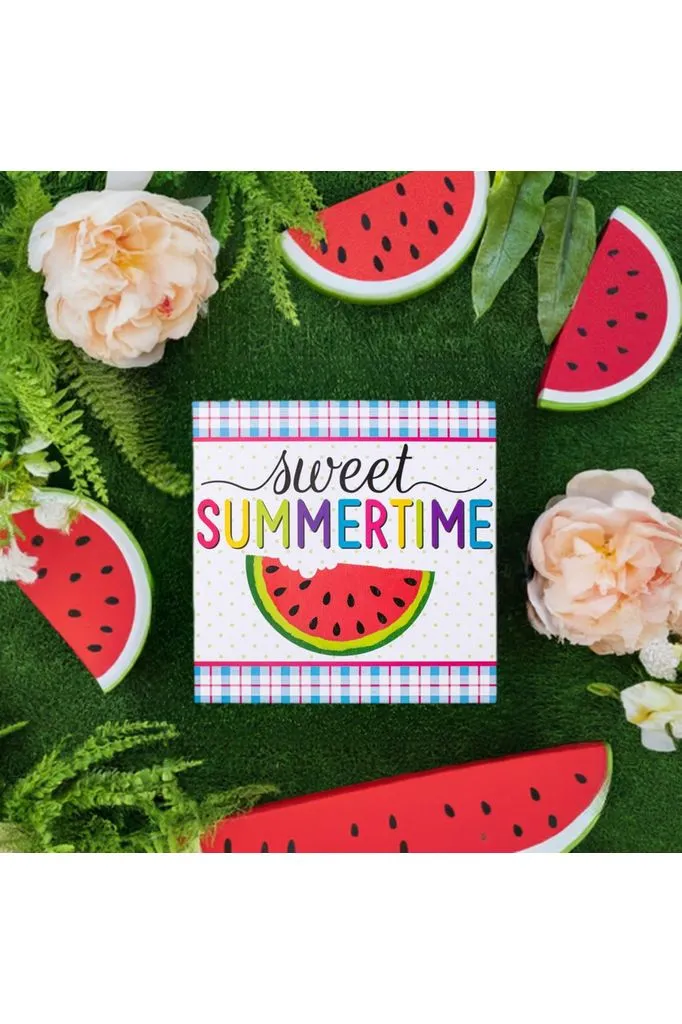 10" Wooden Sign: Sweet Summertime/Watermelon