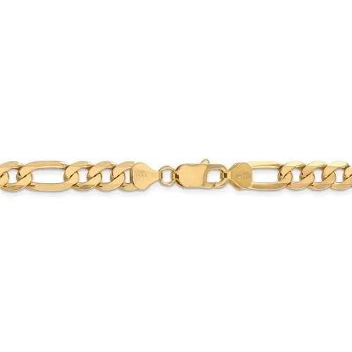 8.50mm Flat Figaro Chain Necklace