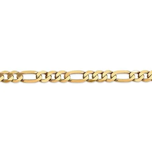 8.50mm Flat Figaro Chain Necklace