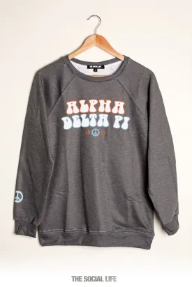 Alpha Delta Pi Peace Raglan Crewneck