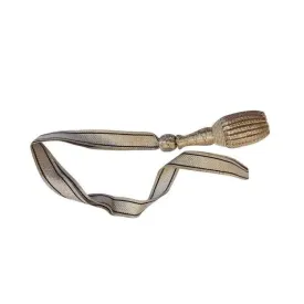 Army Sword Knot with Silver Braid and Round Acorn