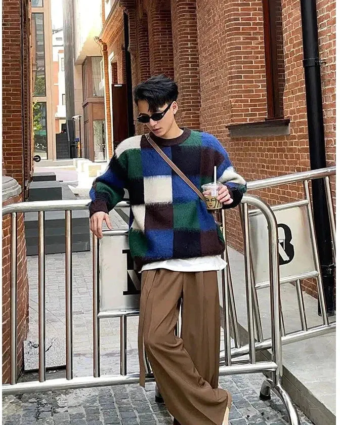 Assorted Color Blocks Sweater