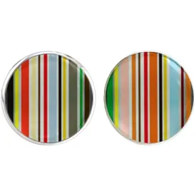 Bassin and Brown Stripe Cufflinks - Multi-colour