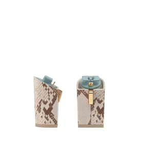 Block Heel Kit 4 Ivory Snakeskin