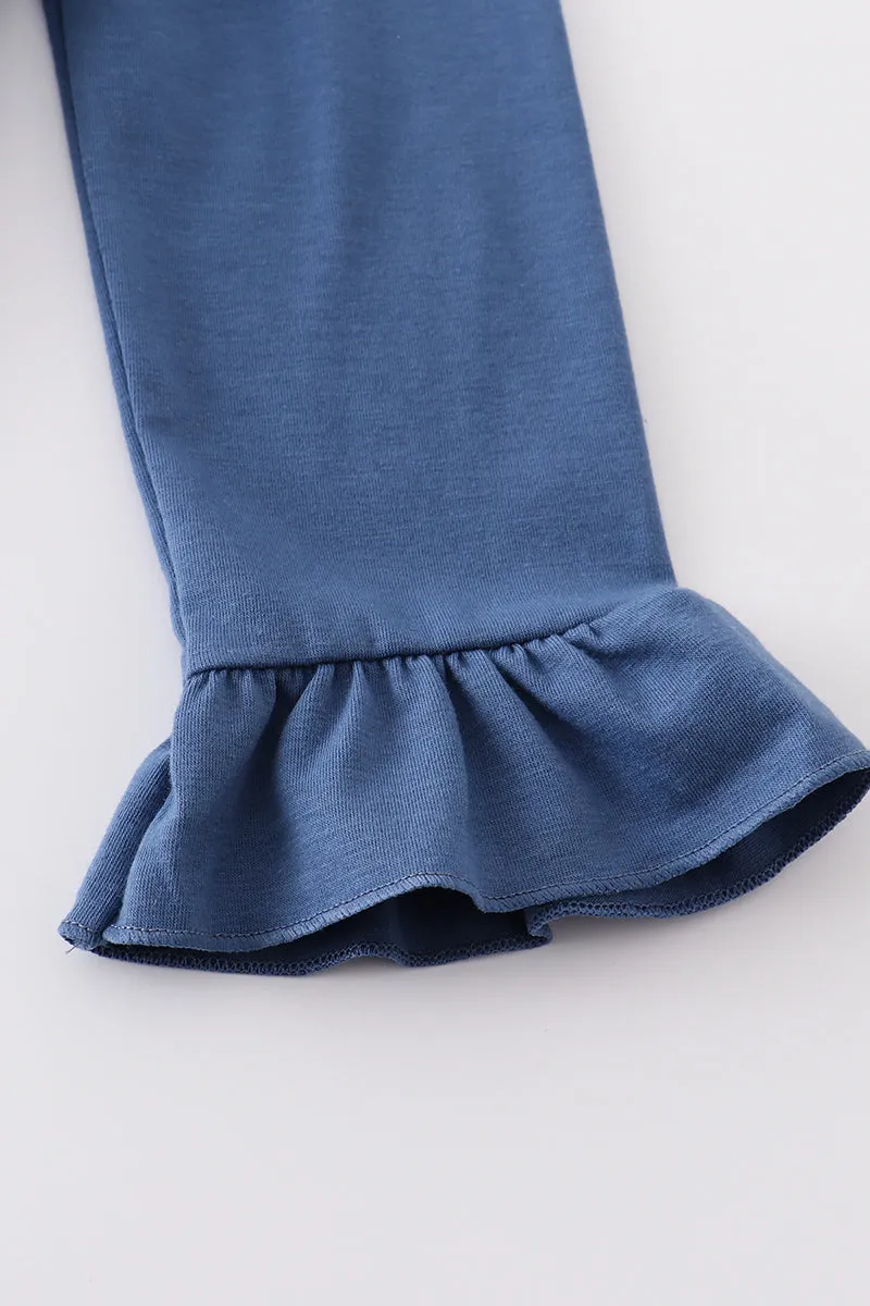 Blue owl french knot dress