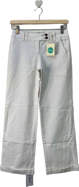 Boden White Cropped Trousers UK 6P
