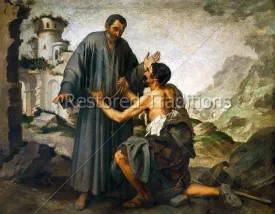 Brother Junipero and Beggar – Murillo