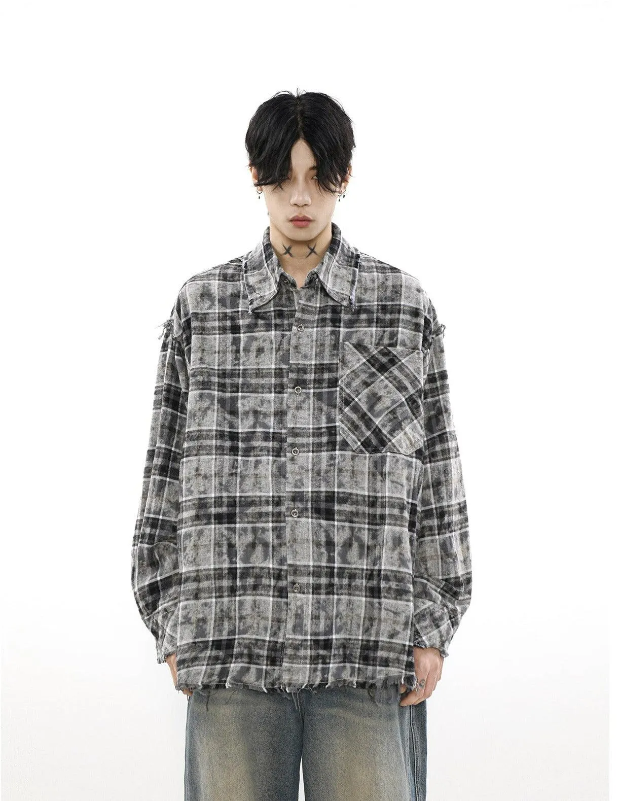 Brushed Plaid Long Sleeve Shirt
