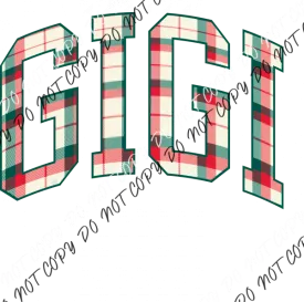 Christmas Plaid Gigi DTF Transfer