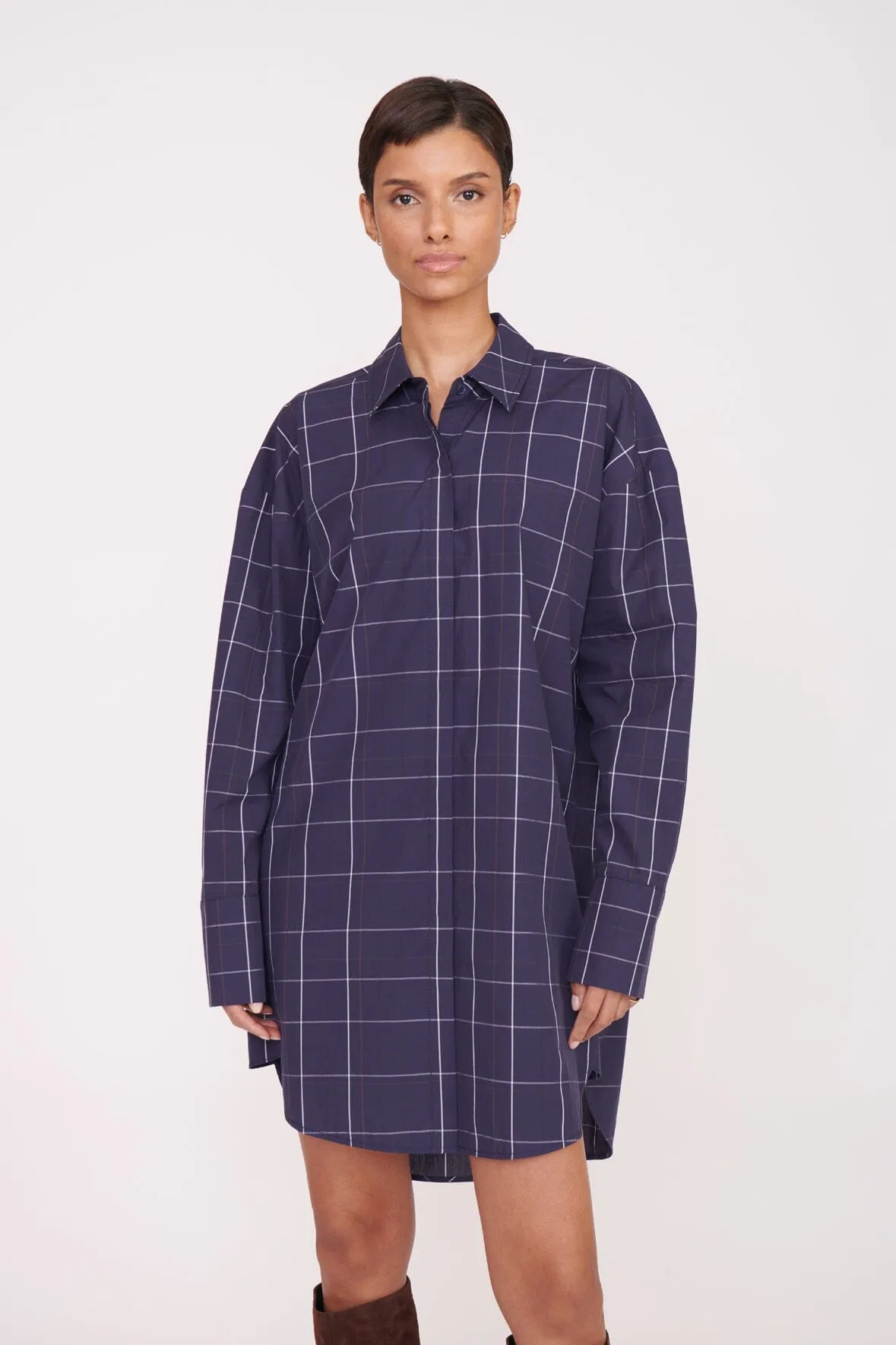 COLTON DRESS | NAVY PLAID
