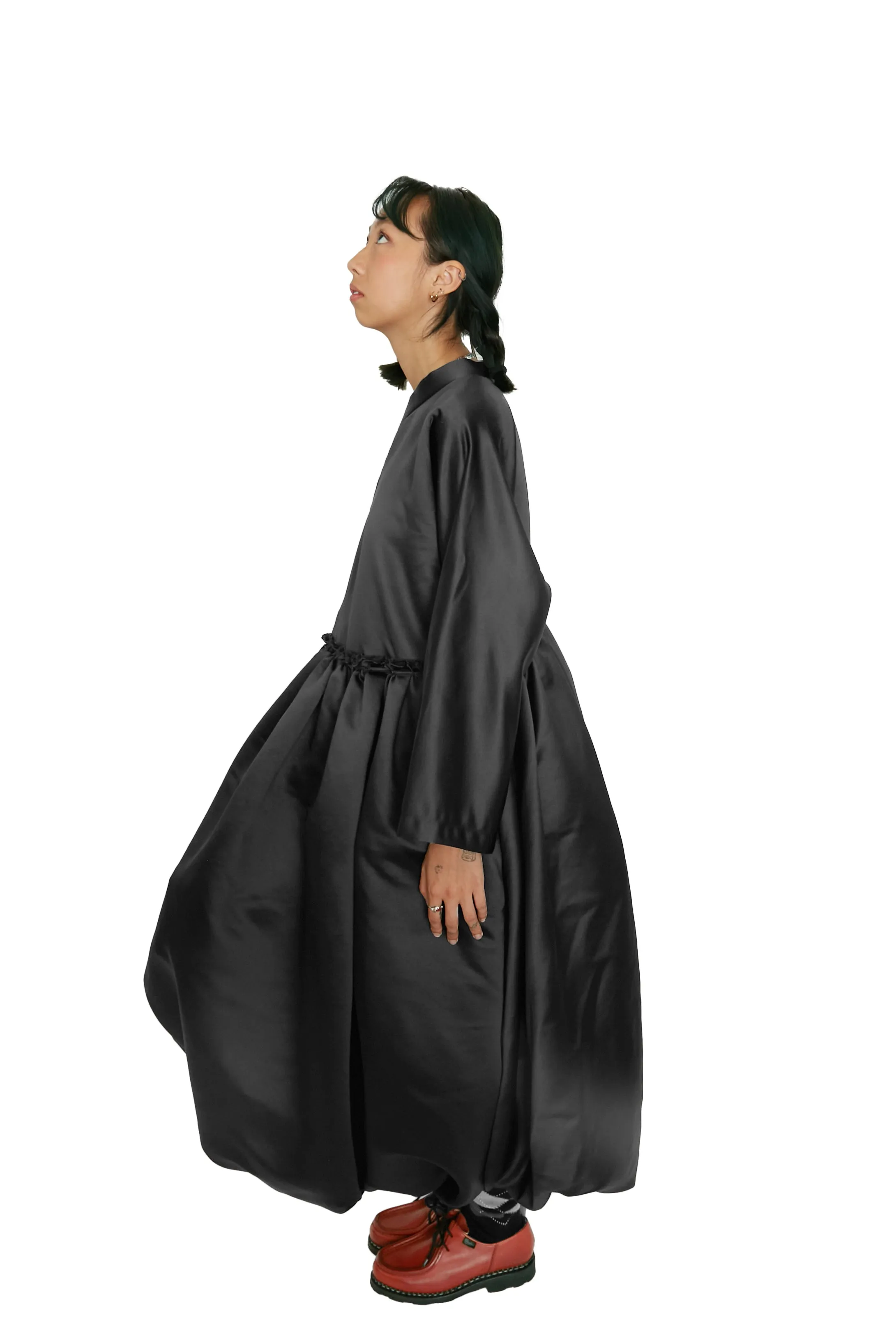 Comme des Garçons Comme des Garçons (CDGCDG) Poly Satin Thick Dress - Black