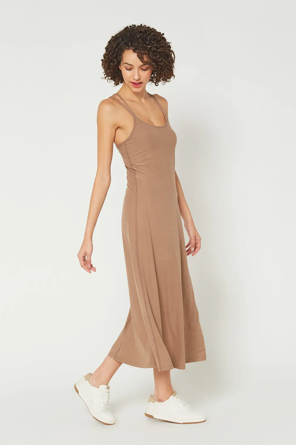 Cross Back Strap Maxi Dress