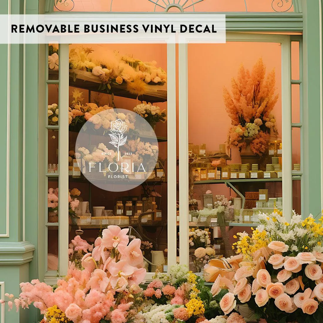 Custom Vinyl Business Window Decals Waterproof Stickers