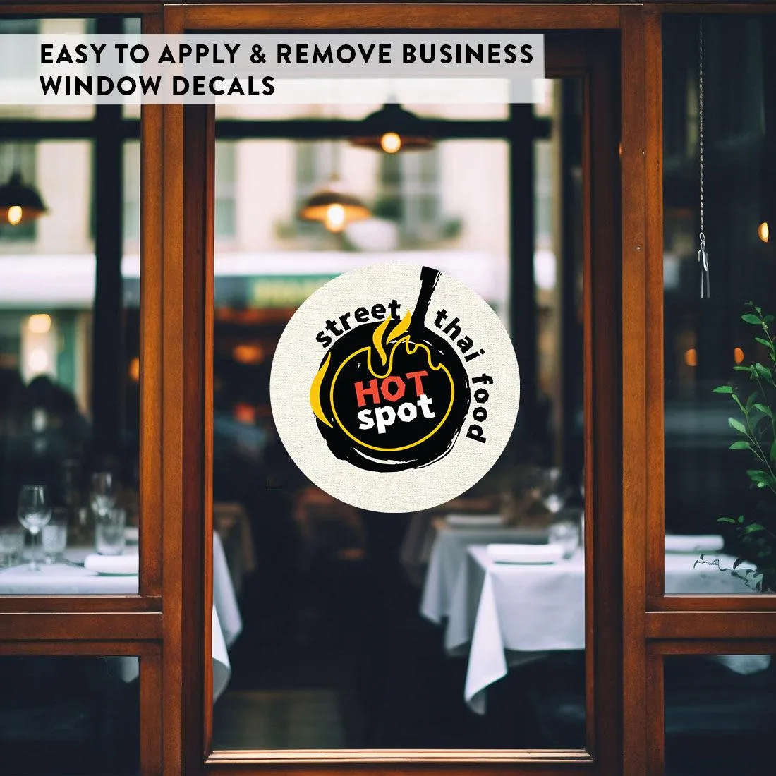 Custom Vinyl Business Window Decals Waterproof Stickers
