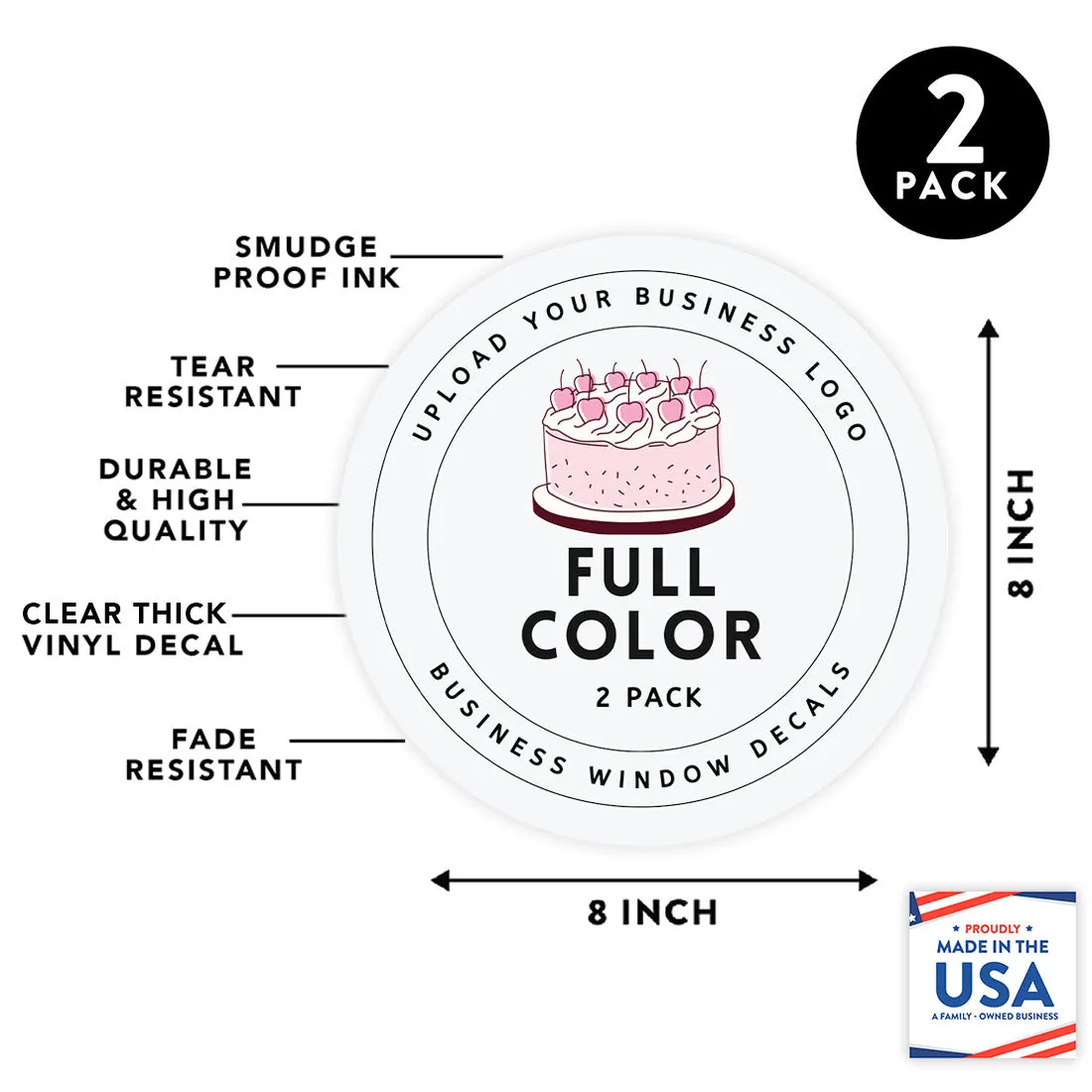 Custom Vinyl Business Window Decals Waterproof Stickers