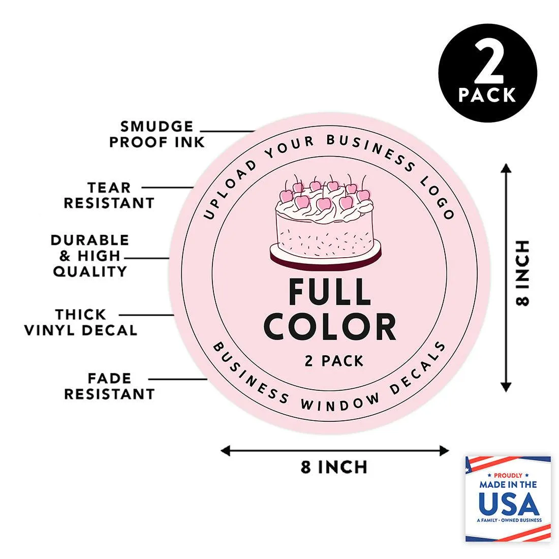Custom Vinyl Business Window Decals Waterproof Stickers