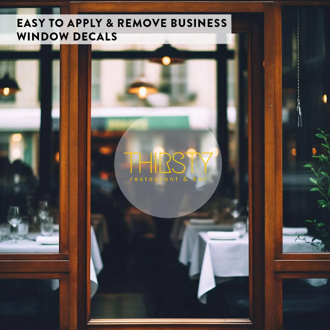 Custom Vinyl Business Window Decals Waterproof Stickers