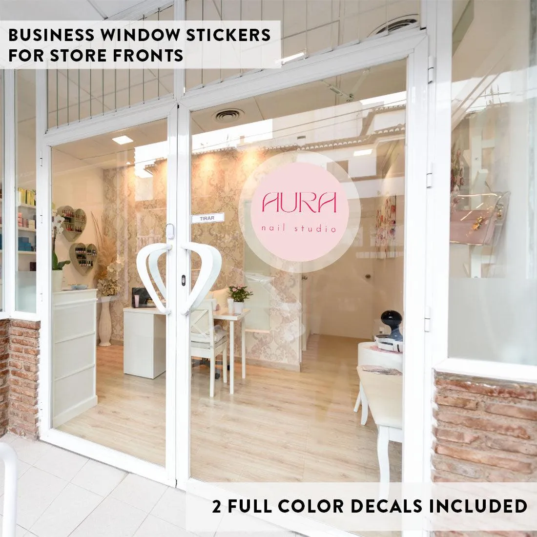 Custom Vinyl Business Window Decals Waterproof Stickers