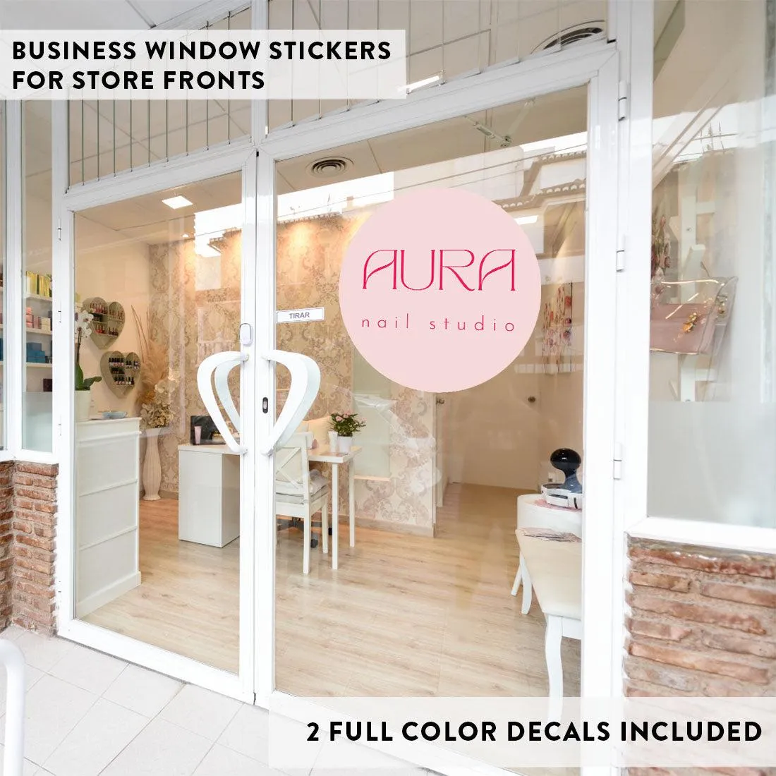 Custom Vinyl Business Window Decals Waterproof Stickers