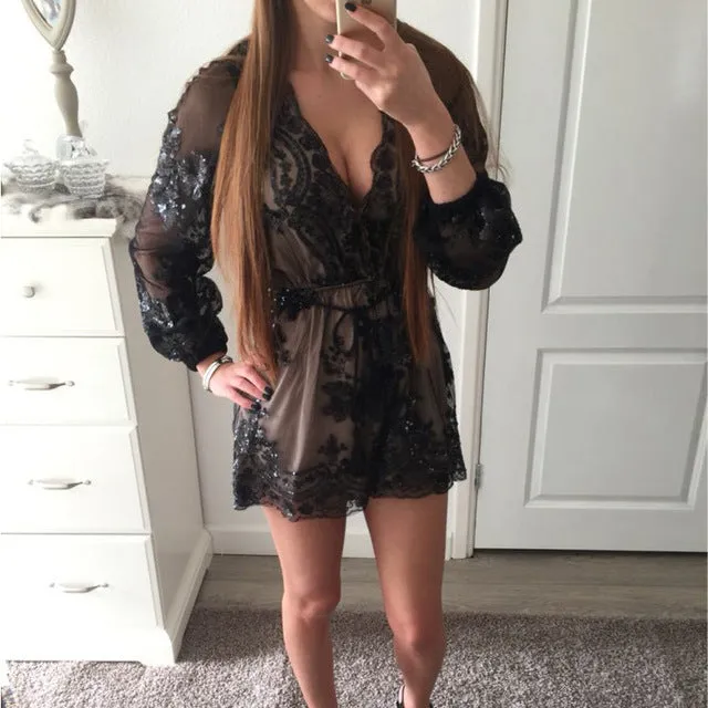 Deep V Long Sleeve