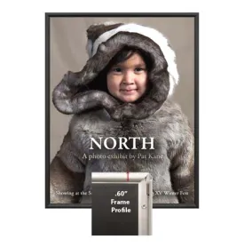 Economical MINI 36x36 Poster Snap Frame with .60" Wide Frame Profile - Flip Open, Fast Change