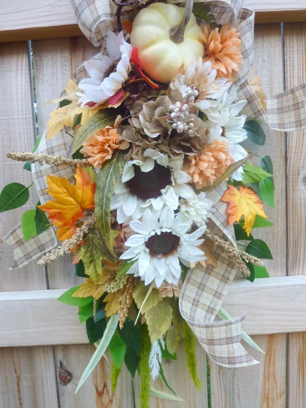 Fall door decorations, Thanksgiving Door Swags, Autumn Wreaths