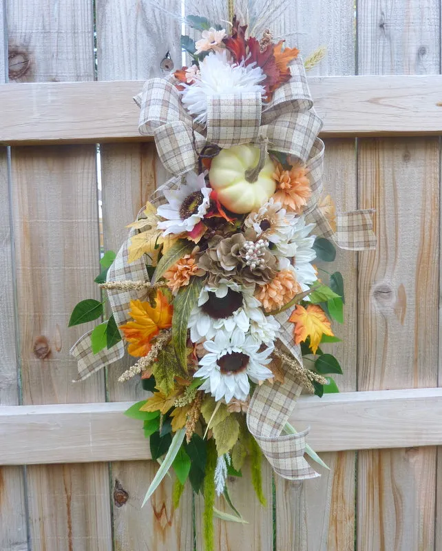 Fall door decorations, Thanksgiving Door Swags, Autumn Wreaths