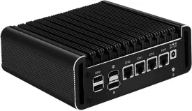 Fanless Firewall Appliance I3 N355 (Up to 3.9Hz), 4 X I226V 2.5Gbe LAN Opnsense Mini PC for Office/Home,
