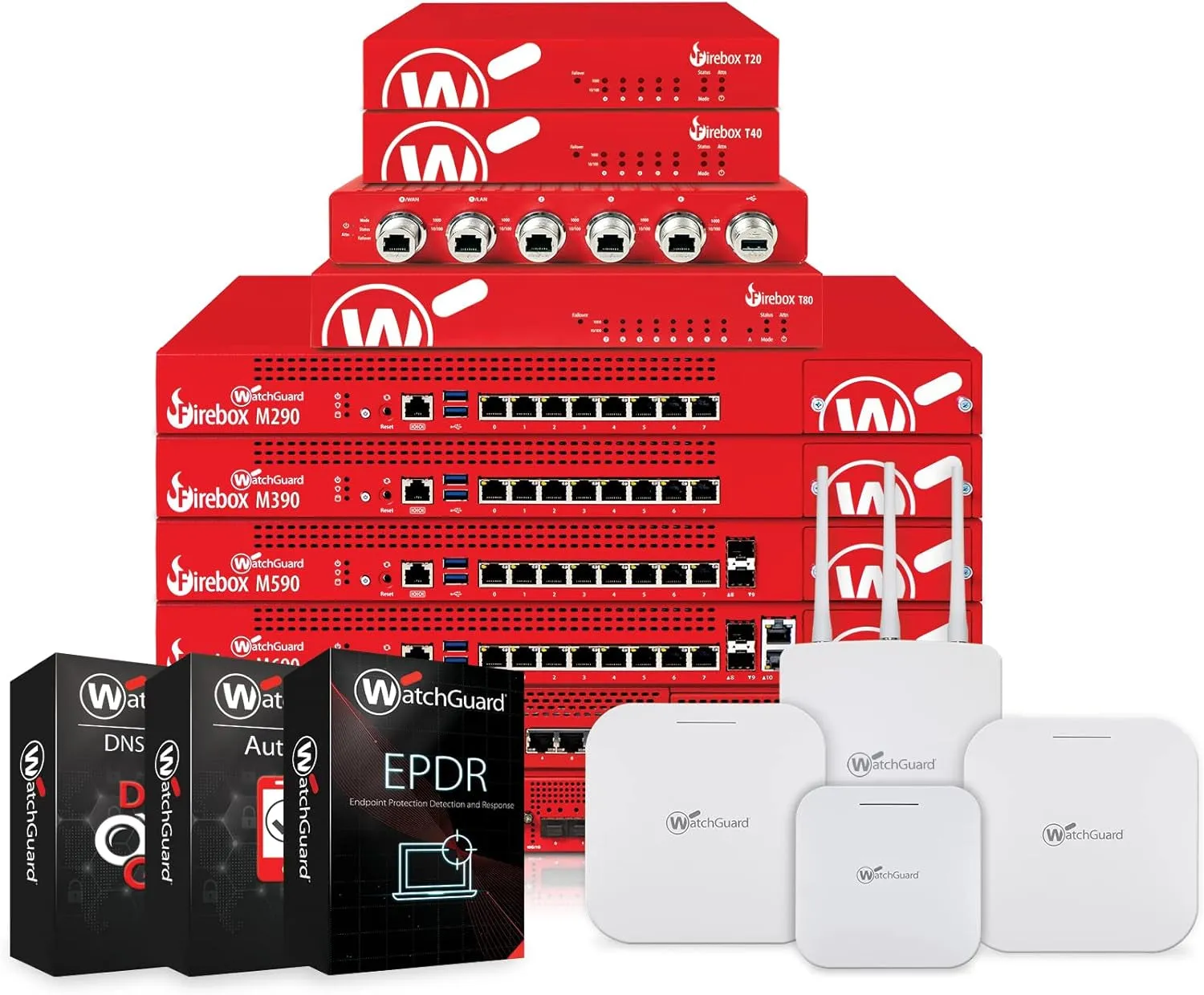 Firebox T45 Network Security Appliance with 3 Year Standard Support License - Advanced Firewall, VPN, Intrusion Prevention (WGT45003)