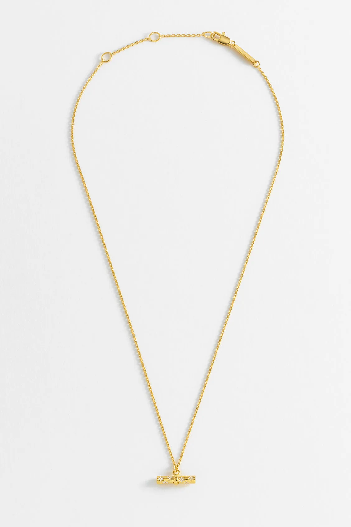Floral T-Bar Necklace