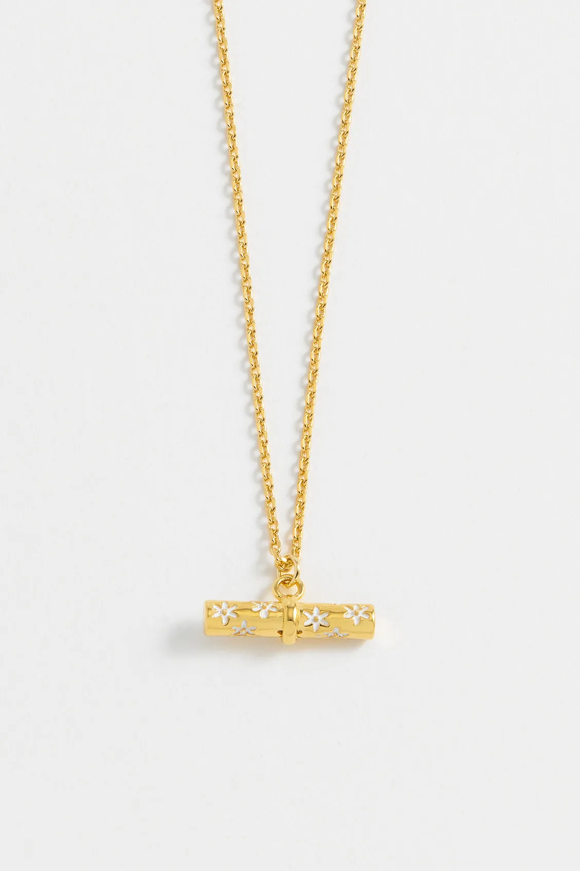 Floral T-Bar Necklace