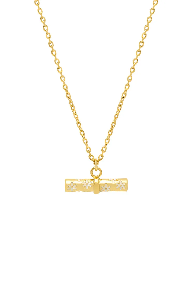 Floral T-Bar Necklace