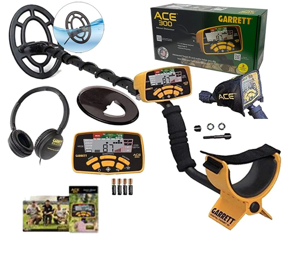 Garrett Ace 300 Metal Detector with Waterproof Search Coil with Pro-Pointer AT
