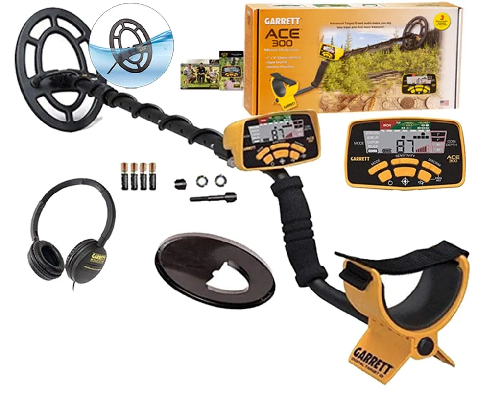 Garrett Ace 300 Metal Detector with Waterproof Search Coil with Pro-Pointer AT