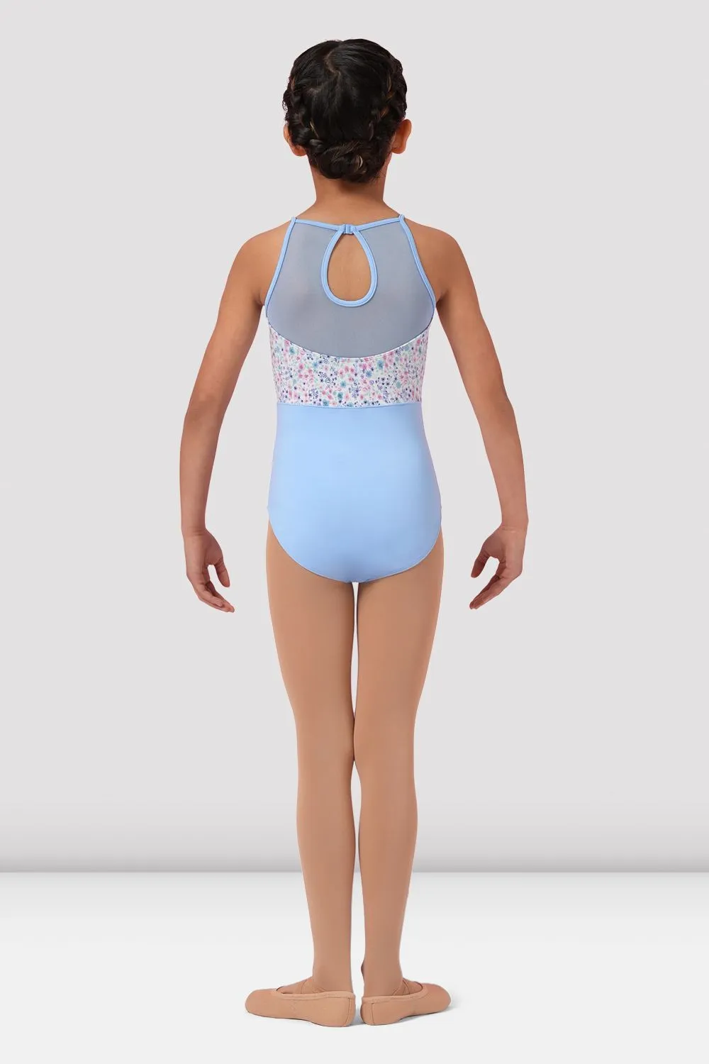Girls Mirella Ditsy Floral Halterneck Leotard