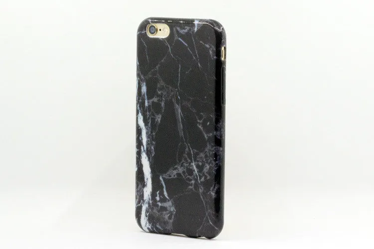 Glass Shield & Phone Case Set - Black Marble