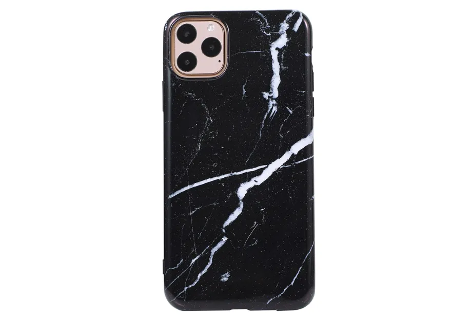 Glass Shield & Phone Case Set - Black Marble