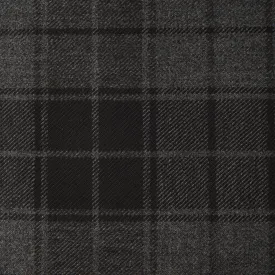 Grey Highlander Caledonian Tartan Check 100% Wool