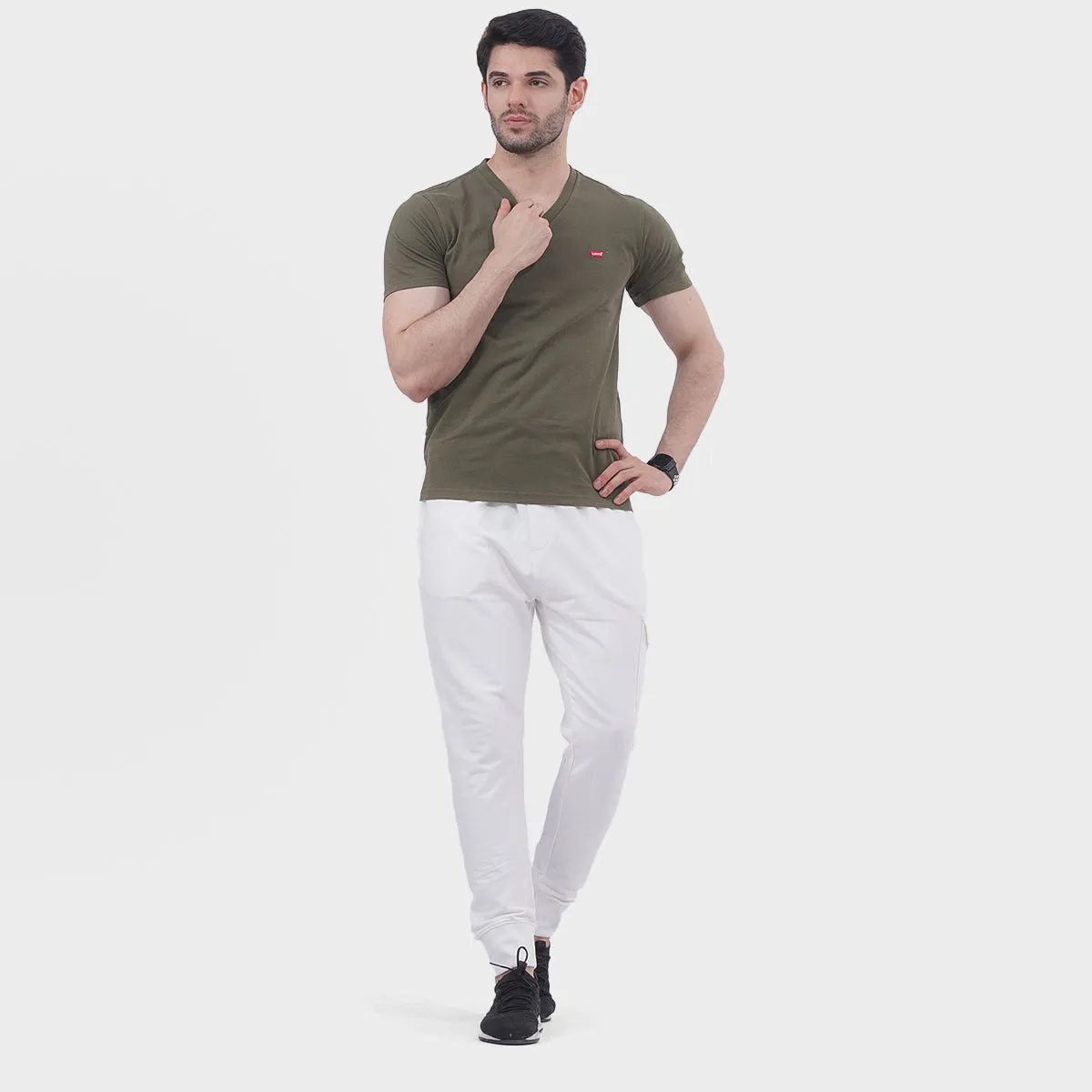 GS - Men 'White' 4-Way Stretch Terry Trouser GS903