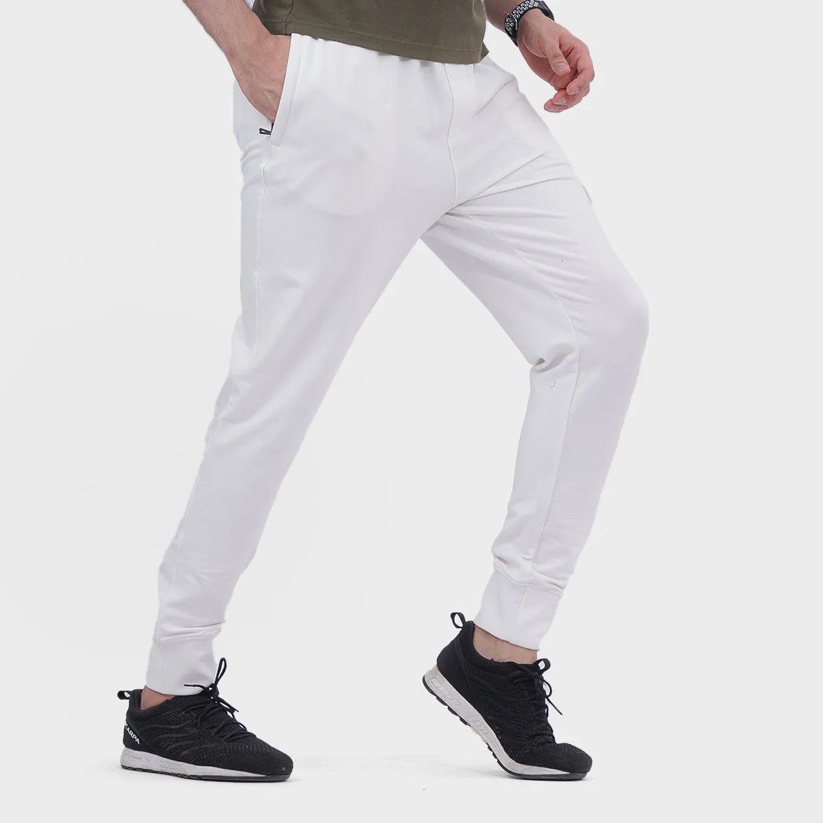 GS - Men 'White' 4-Way Stretch Terry Trouser GS903