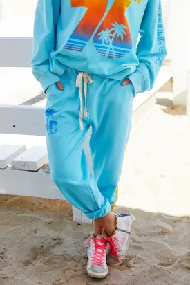 HAMMILL & Co Womens California Track Pants - Pastel Aqua