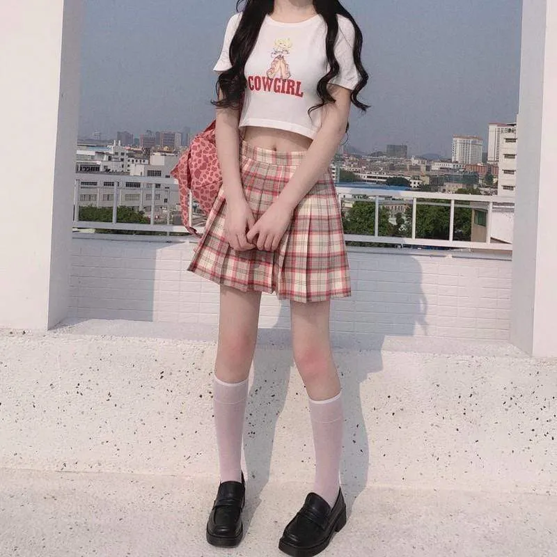 Harajuku High-waist Pleat Skirt