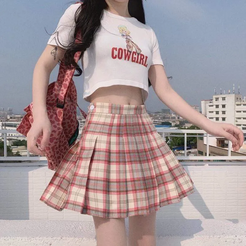 Harajuku High-waist Pleat Skirt