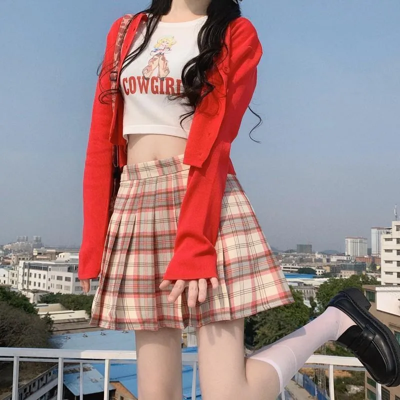 Harajuku High-waist Pleat Skirt