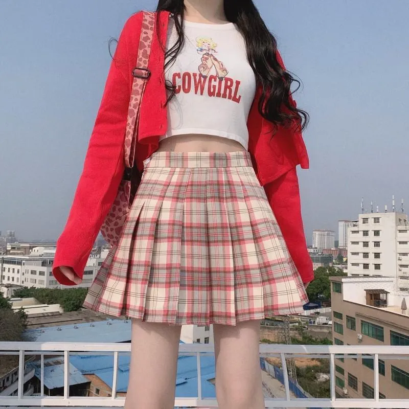 Harajuku High-waist Pleat Skirt