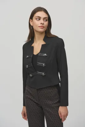 Heavy Knit Cropped Military Jacket