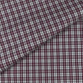 Hunt Melange Greyish Red Plaid Poplin Shirt
