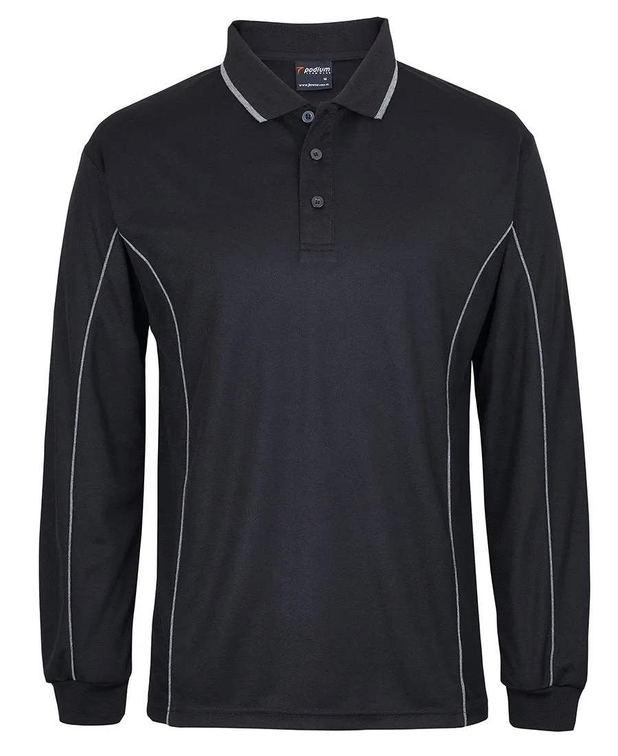JBs Wear 7PIPL Long Sleeve Piping Polo
