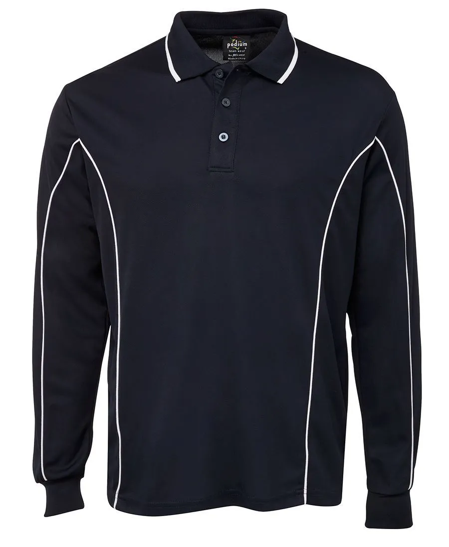 JBs Wear 7PIPL Long Sleeve Piping Polo