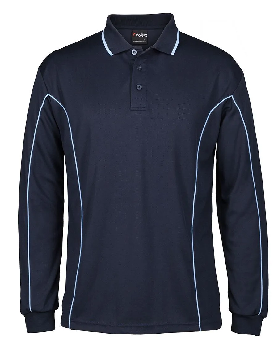 JBs Wear 7PIPL Long Sleeve Piping Polo